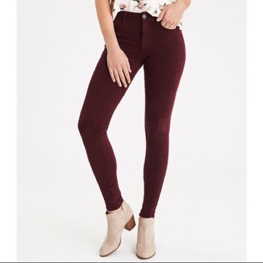 American Eagle maroon jeans